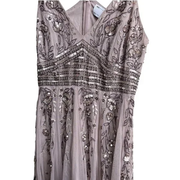 ASOS Design Floral Sequin Embellished Midi Dress Womens 6 Formal - Picture 5 of 10